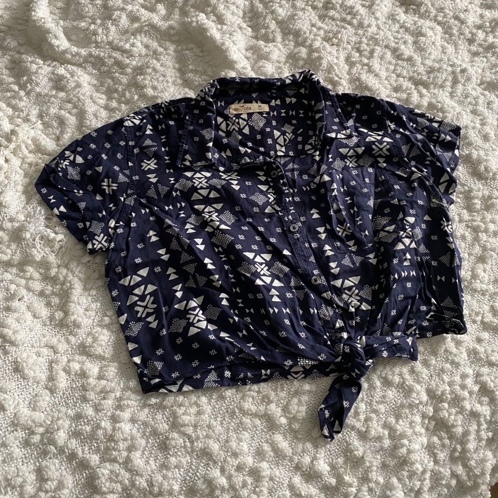 Hollister Front Tie Crop Top